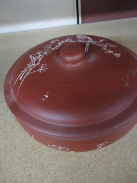 Vintage Asian Red Clay Steamer Yunnan pot