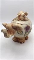 Vintage Bobble Head Elephant Cookie Jar