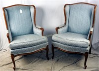 J L Goodman 2 Louis X V Queen Wing Back Chairs