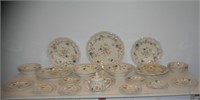 Large 27 piece country French dinnerware set