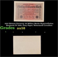 1923 Weimar Germany 50 Million Marks Hyperinflatio