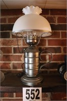 Metal Base Electric Lamp with a Glass Shade(R7)