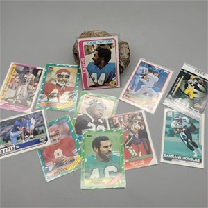 10- FOOTBALL CARDS PAYTON, HEARD, EDWARDS, PLUS