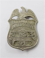 Antique 1910 U.S. Census Badge