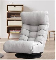 Gray Soft Fabric Adjustable Reclining Chair