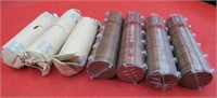 USA Lot 7 Rolls of Pennies Mixed Years