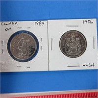 50 CENTS COINS X2 CANADA