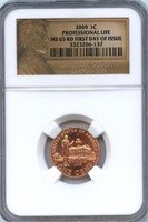 2009 Lincoln Cent Professional Life NGC MS-65