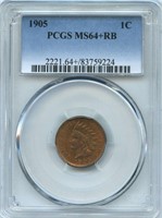 1905 Indian Head Cent PCGS MS-64+ RB