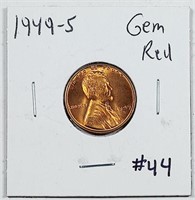 1949-S  Lincoln Cent   Gem Red