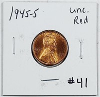 1945-S  Lincoln Cent   Unc Red