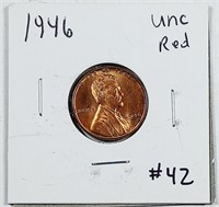 1946  Lincoln Cent   Unc Red