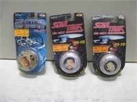 NIP Three Assorted Star Trek Yo-Yo's