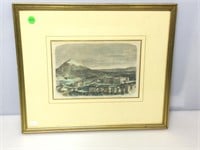 Antique Hand Colored Engraving. Dated 1863.