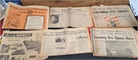 Box lot of vintage newspapers