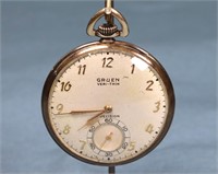 Art Deco Gruen Veri-Thin 17J Pocket Watch