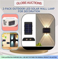 OUTDOOR LED SOLAR WALL LAMP FOR DECORATION(2-PACK)