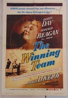 1952 "The Winning Team" One Sheet Movie Poster