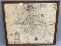 Map Print of Virginia & Maryland