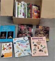Box of books, Antique reference, garden, cooking,