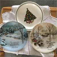 Porcelain Winterscene Plates,  Knotts Farm, Other