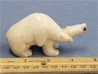 4" ivory carving of Happy Bears    (k 131)
