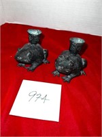 FROG CANDLE HOLDERS