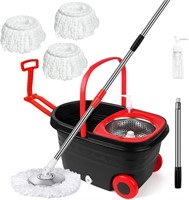 Spin Mop & Bucket Set  Stainless Steel 25QT
