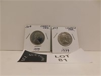 CANADA 1971 1979  50 CENTS COINS UNC