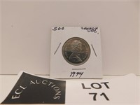 CANADA 1974 50 CENTS COIN UNC