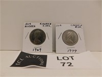 CANADA 1969 1979 FIFTY CENTS COINS