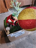 BOX OF CHRISTMAS DECOR ITEMS