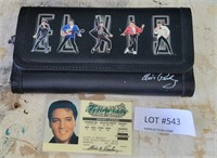 LEATHER WALLET W/ REPLICA ELVIS DRIVERS LICENSE