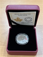 2014 Cdn Lucky Loonie Silver .9999