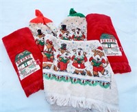 Vintage Cannon holiday kitchen/hand towels. Two