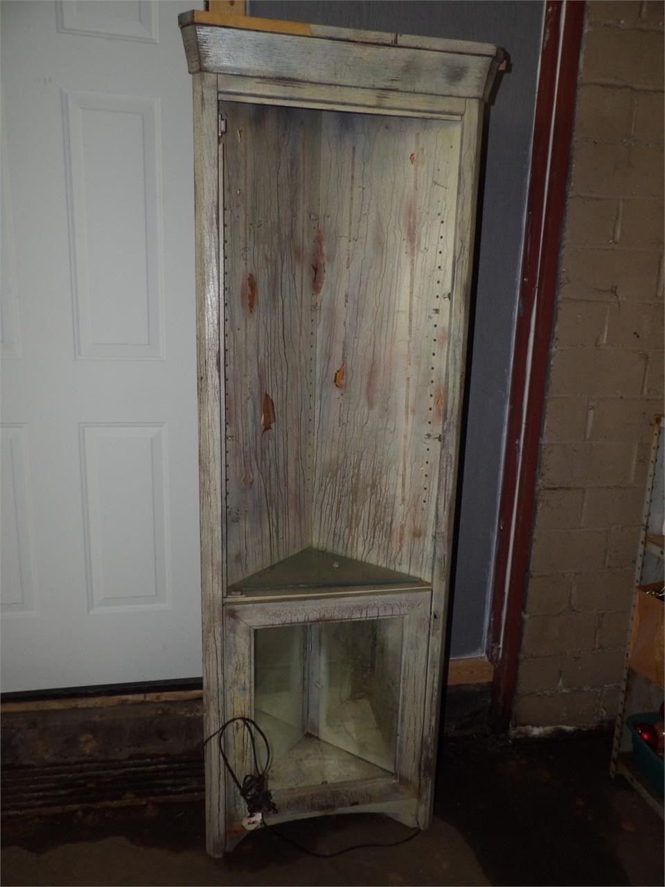 Distressed Corner Cabinet - Great Display Unit