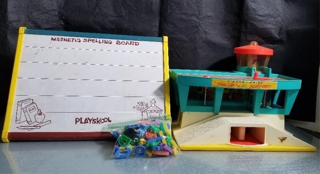 1970's Playskool Magnetic Tri-Sided Spelling