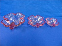 Set Of Three 4 Leaf Clover Candy Dishes