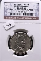 2008 D NGC BU PRESIDENT DOLLAR