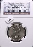 2010 D NGC BU PRESIDENT DOLLAR