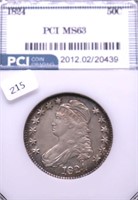 1824 PCI MS63 BUST HALF DOLLAR