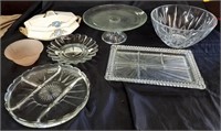 Martha Washington Covered Dish & Clear Glass