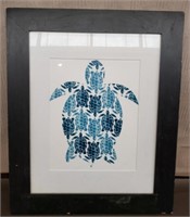Framed Turtle Art. 14"x17"