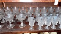 Clear glass - variety of pieces - shelf lot