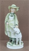 Sadek Girl w/ Dog Figurine