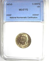 1973-D Nickel MS67 FS LISTS $2750