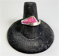 Zuni Sterling Pink Opal (Phyllis Beyuka) Ring 2 Gr