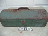 Vintage heavy-duty tackle box with home-made