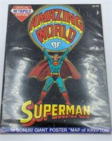 Amazing World of Superman comic w Map of Krypton