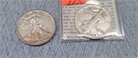 1936 & 1942 Walking Liberty Halves